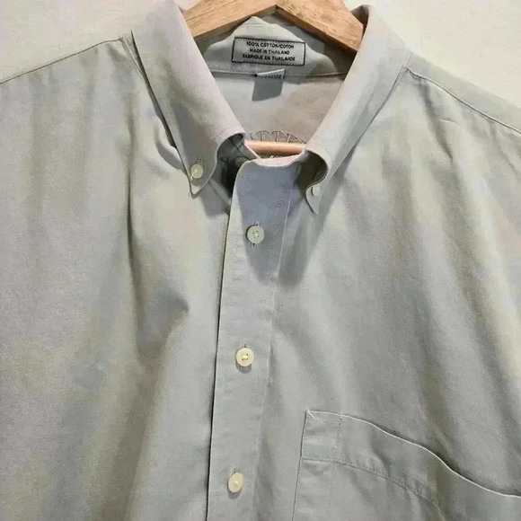 Cutter & Buck Men's XLT Long Sleeve Casual Button-down Dress Shirt Light Gray - Picture 2 of 16